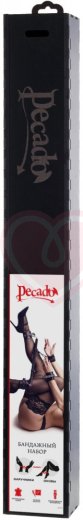 Бандажный набор с 4 точками фиксации Pecado BDSM черный фото 11