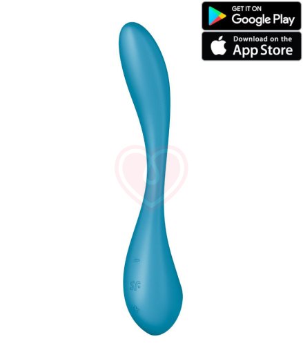 Гибкий вибратор Satisfyer G-Spot Flex 5+ с управлением от приложения голубой фото 1