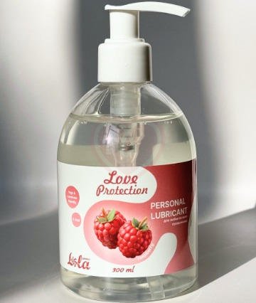 Ароматизированный лубрикант Love Protection Raspberry 300 мл малина фото 2