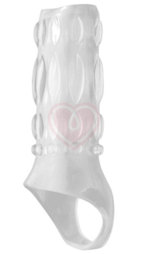 Стимулирующая открытая насадка Clear Sensations Size Matters прозрачная фото 1