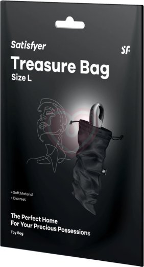 Мешочек для хранения вибратора Satisfyer Treasure Bag L черный фото 3