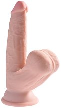 Фаллоимитатор с увеличенной мошонкой King Cock Plus 6 Triple Density 19,5 см