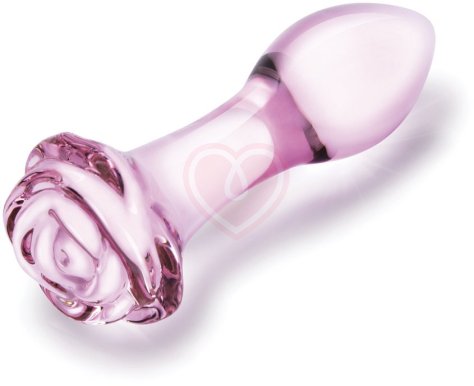 Набор стеклянных анальных пробок с розочками Glas Rosebud Butt Plug Set фото 3