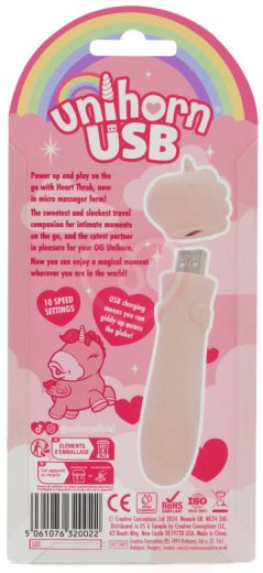 Вибропуля Unihorn Usb Heart Throb светло-розовая фото 4