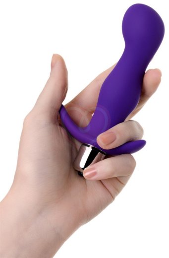 Анальная вибропробка A-Toys Vibro Anal Plug M фиолетовая фото 3