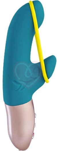 Вибратор с лентой для половых губ Fun Factory Amorino бирюзовый фото 2