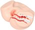 Мастурбатор-полуторс с вагиной и анусом Onahole Real Vagina с двойным слоем и вибрацией фото 7
