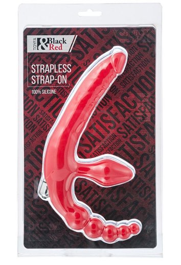 Страпон безремневой ToyFa Black&Red красный фото 3