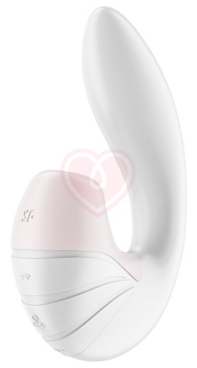 Вибратор с вакуумным стимулятором Satisfyer Supernova белый фото 1