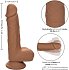Фаллоимитатор с мошонкой на присоске Dual Density Silicone Studs 13 см коричневый фото 8