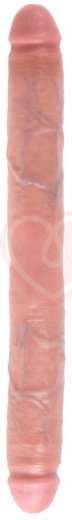 Фаллоимитатор двухсторонний гибкий King Cock Thick Double Dildo 40 см телесный фото 1