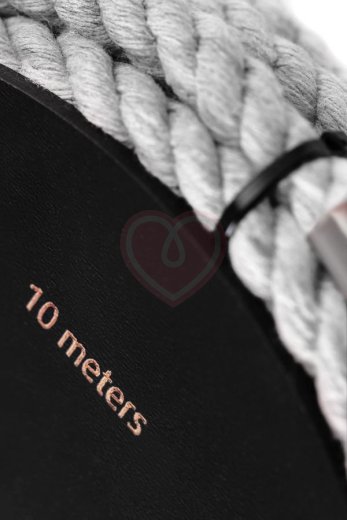 Хлопковая веревка для шибари на катушке Pecado BDSM 10 метров белая фото 2