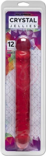 Двухсторонний фаллоимитатор Crystal Jellies 30 см розовый фото 2