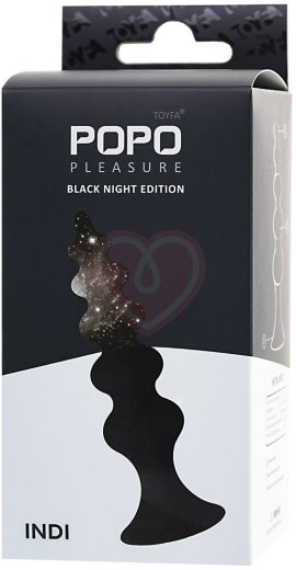 Анальная ёлочка на присоске Popo Pleasure by Toyfa Indi чёрная фото 3
