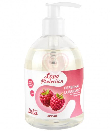 Ароматизированный лубрикант Love Protection Raspberry 300 мл малина фото 1