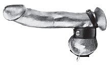 Болстретчер на кнопках с кольцом для грузов Cock Ring with Ball Stretcher