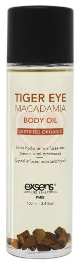 Массажное масло Exsens Tiger Eye Macadamia с тигровым глазом и макадамией 100 мл фото 1