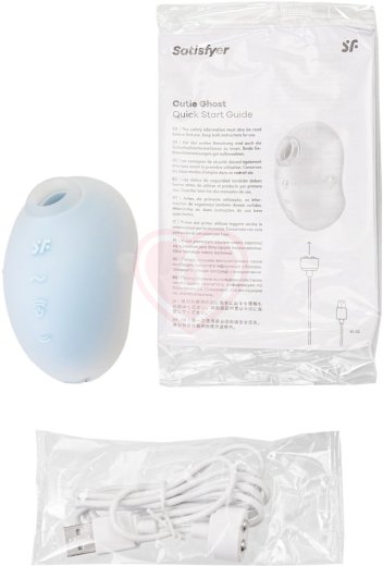 Вакуумый вибростимулятор клитора Satisfyer Cutie Ghost голубой фото 5