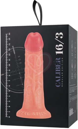 Реалистичный фаллоимитатор на присоске RealStick Caliber 16-3 телесный фото 2