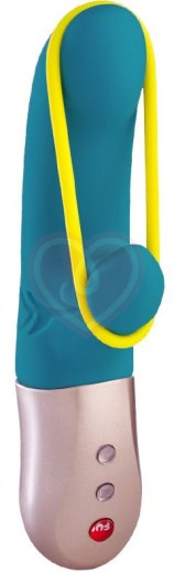 Вибратор с лентой для половых губ Fun Factory Amorino бирюзовый фото 1