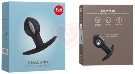 Анальный шарик Fun Factory B Ball Uno чёрно-серый фото 3