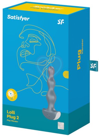 Анальный вибростимулятор Satisfyer Lolli Plug 2 серый фото 5