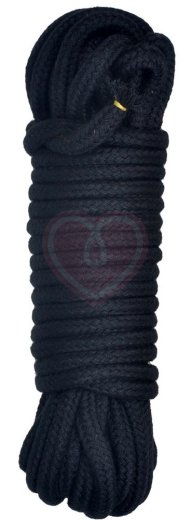 Хлопковая верёвка Shibari Bondage для связывания Шибари 10м чёрная фото 1