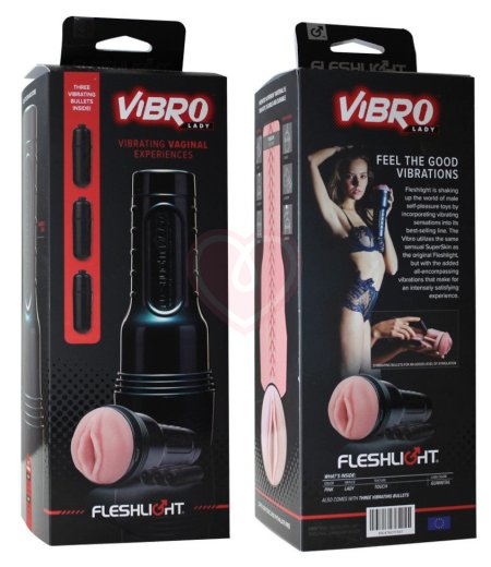 Мастурбатор вагина с вибрацией Fleshlight Vibro Pink Lady с рельефом Touch фото 4