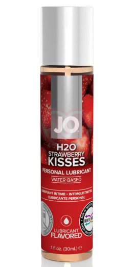 Съедобный лубрикант System JO H2O Flavored Strawberry Kiss с ароматом Клубника 30 мл фото 1