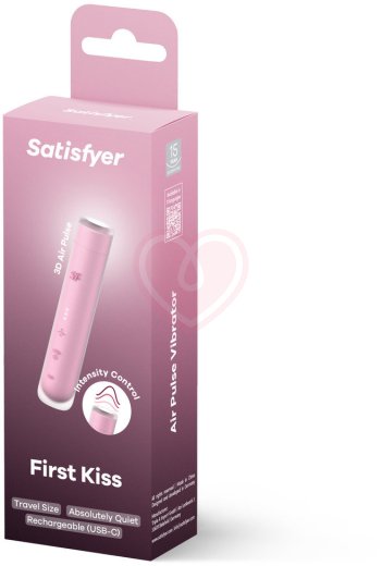 Вакуумно-волновой клиторальный стимулятор помада Satisfyer First Kiss розовый фото 6
