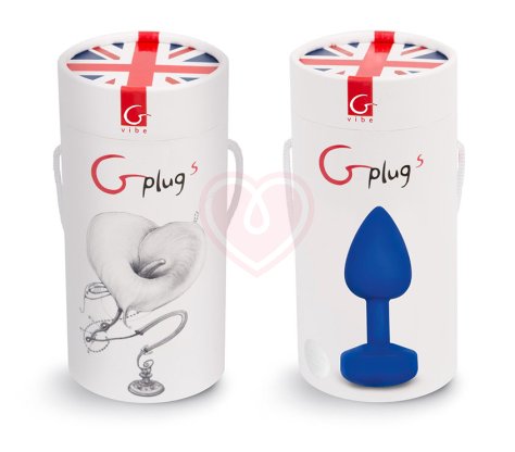 Анальная пробка с вибрацией Gvibe Gplug S малая синяя фото 3