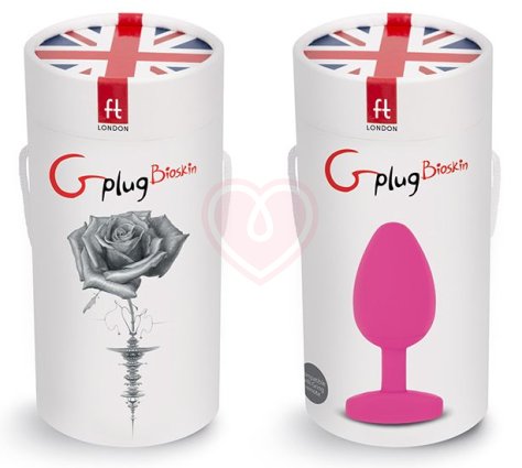 Анальная пробка с вибрацией Gvibe Gplug Bioskin розовая фото 2