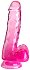 Гелевый фаллоимитатор с мошонкой King Cock Clear 13 см розовый фото 1