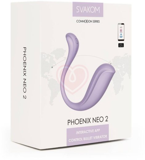 Виброяйцо с приложением Svakom Phoenix Neo 2 сиреневое фото 2
