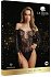 Кружевное боди со стразами Le Desir Wonder Rhinestone Bodysuit черное фото 5