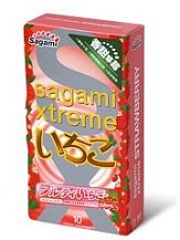 Презервативы Sagami Xtreme Strawberry со вкусом клубники 10 шт