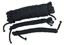 Набор хлопковых верёвок для связывания Bad Kitty Exotic Wear Bondage чёрные