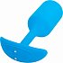 Утяжелённая вибропробка b-Vibe Vibrating Snug Plug 3 средняя голубая фото 5