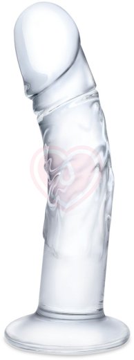 Реалистичный стеклянный фаллоимитатор Glas Curved Realistic прозрачный фото 1