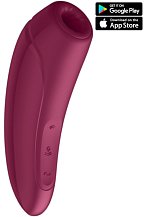 Вакуумный стимулятор с приложением Satisfyer Curvy 1+ бордовый