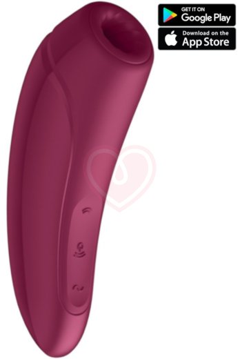 Вакуумный стимулятор с приложением Satisfyer Curvy 1+ бордовый фото 1