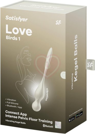 Вагинальные шарики с вибрацией Satisfyer Love Birds 1 белые фото 4