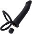 Насадка для двойного проникновения с вибропулей Toyfa Double Penetration Vibration чёрная фото 8