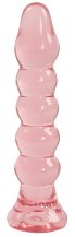 Анальная ёлочка Crystal Jellies Anal Plug Bumps розовая