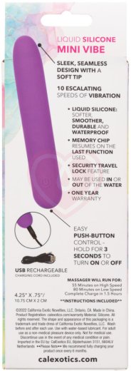 Прямой вибратор Bliss Liquid Mini Vibe фиолетовый фото 6