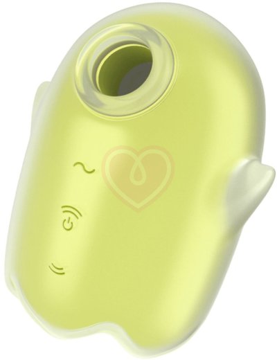 Вакуумый вибростимулятор клитора Satisfyer Glowing Ghost светящийся в темноте жёлтый фото 5