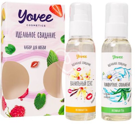Набор для любви из 2 гелей-смазок Yovee с алоэ и со вкусом ванильных сливок фото 1
