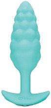 Рельефная вибропробка b-Vibe Bump Texture Plug бирюзовая