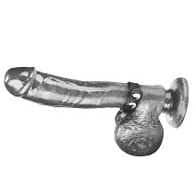 Кожаное кольцо на член на клепках Snap Cock Ring 5 см