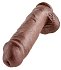 Фаллоимитатор на присоске с мошонкой King Cock with Balls 28 см коричневый фото 2